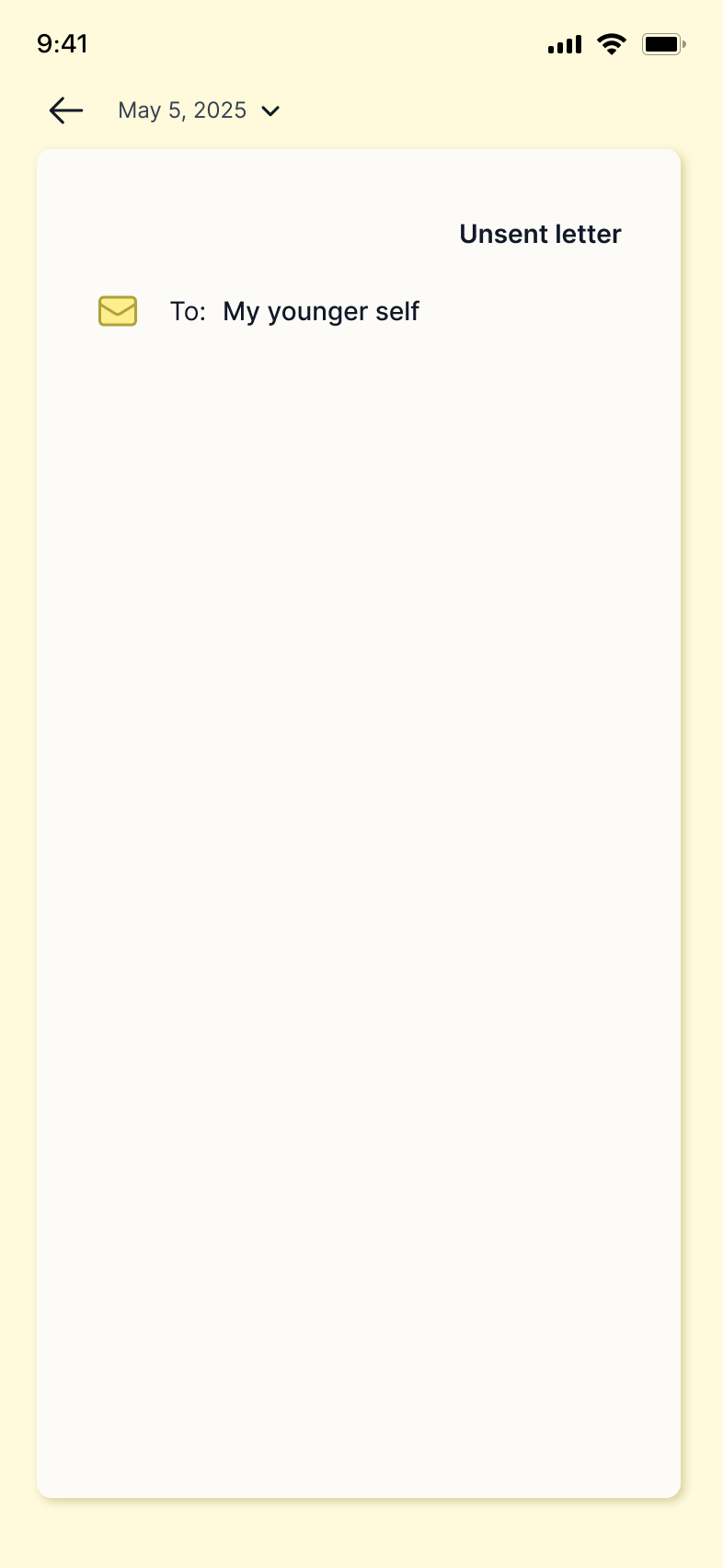 Unsent letters visualization